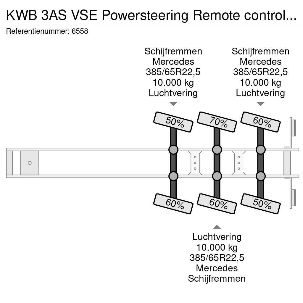  Kwb 3AS VSE Powersteering Remote controlled telesk Platós / Ponyvás félpótkocsik