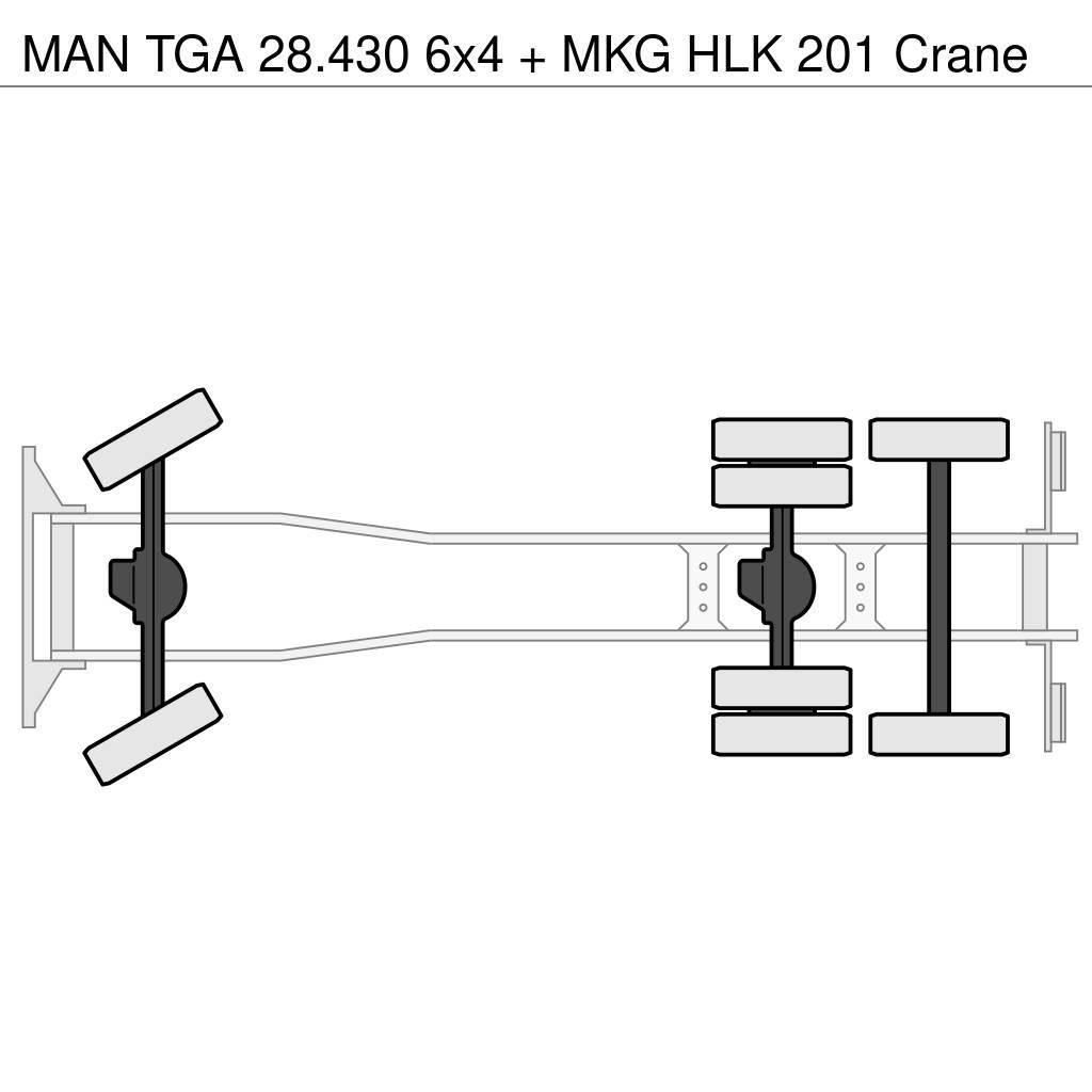 MAN TGA 28.430 6x4 + MKG HLK 201 Crane Terepdaruk