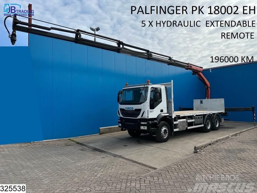 Iveco Trakker 360 6x4, Palfinger, Remote, Steel suspensi Platós / Ponyvás teherautók