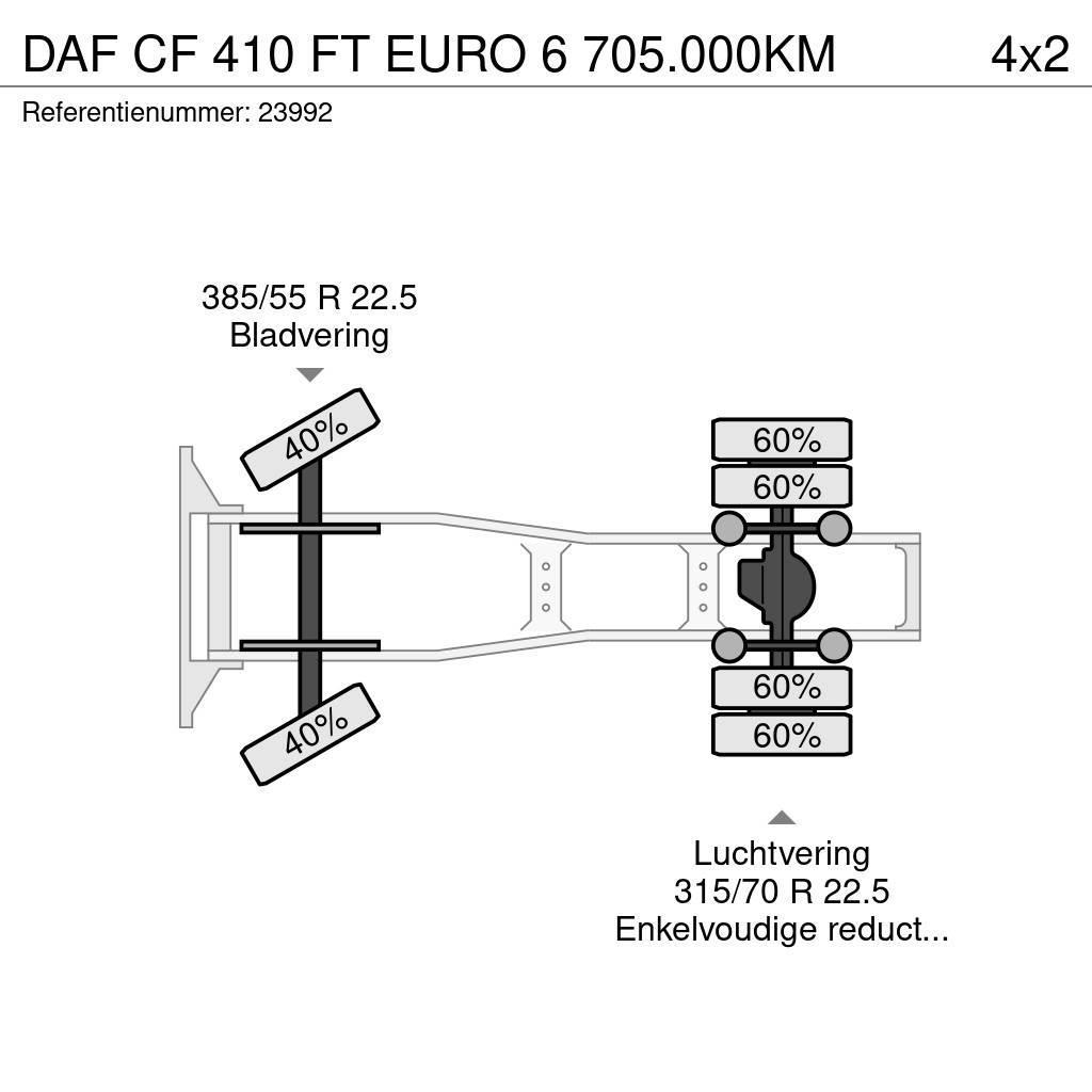 DAF CF 410 FT EURO 6 705.000KM Nyergesvontatók
