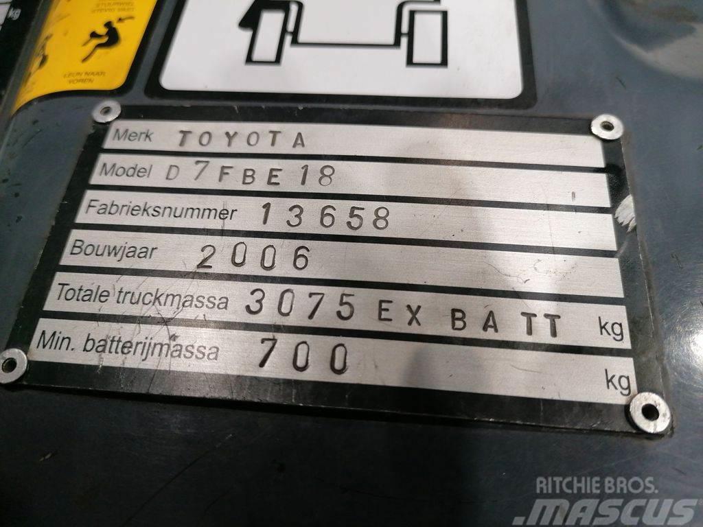 Toyota 7FBEF18 Elektromos targoncák