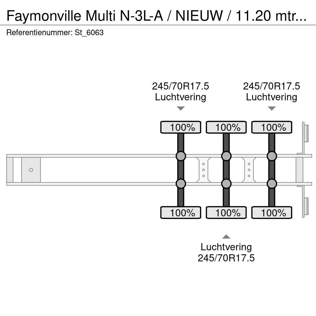 Faymonville Multi N-3L-A / NIEUW / 11.20 mtr / UITSCHUIFBAAR Mélybölcsős félpótkocsik