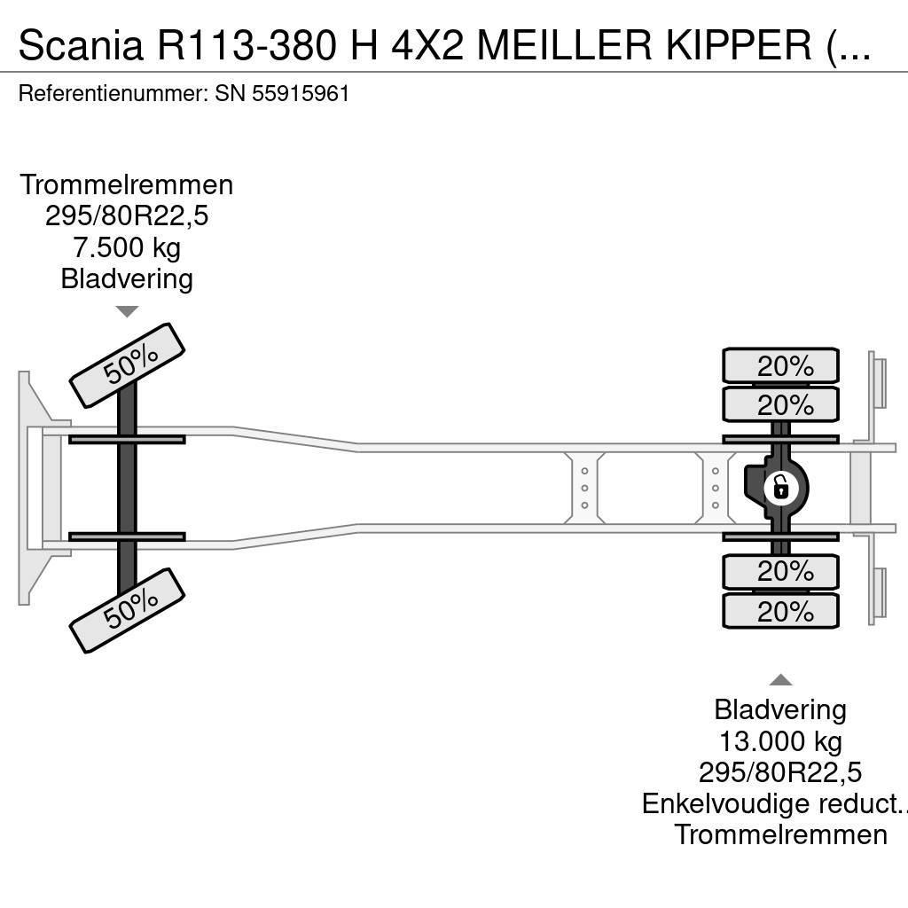 Scania R113-380 H 4X2 MEILLER KIPPER (FULL STEEL SUSPENSI Billenő teherautók