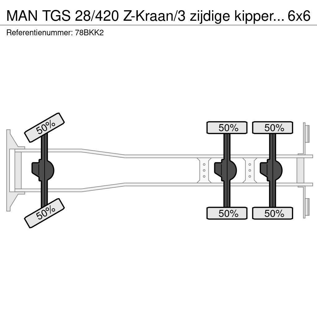MAN TGS 28/420 Z-Kraan/3 zijdige kipper 6x6!!2018!!ZER Billenő teherautók