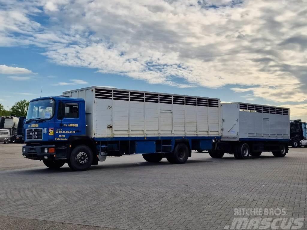 MAN 19.372 4x2 Livestock Guiton - Truck + Trailer - Ma Állatszállító teherautók