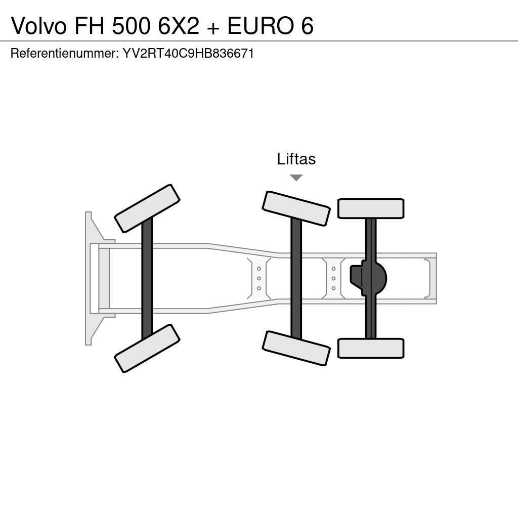 Volvo FH 500 6X2 + EURO 6 Nyergesvontatók