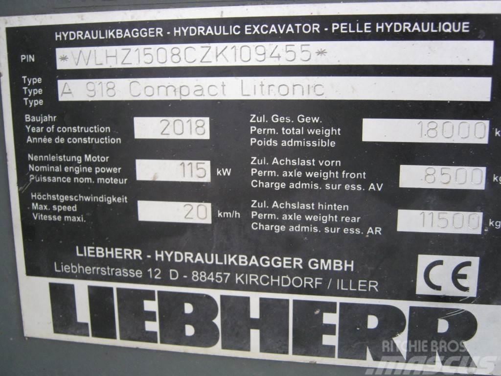 Liebherr A 918 Compact Litronic Gumikerekes kotrók