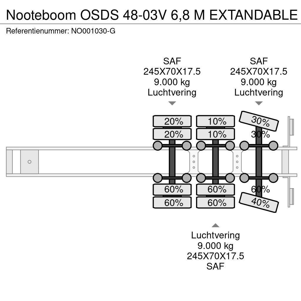 Nooteboom OSDS 48-03V 6,8 M EXTANDABLE Mélybölcsős félpótkocsik