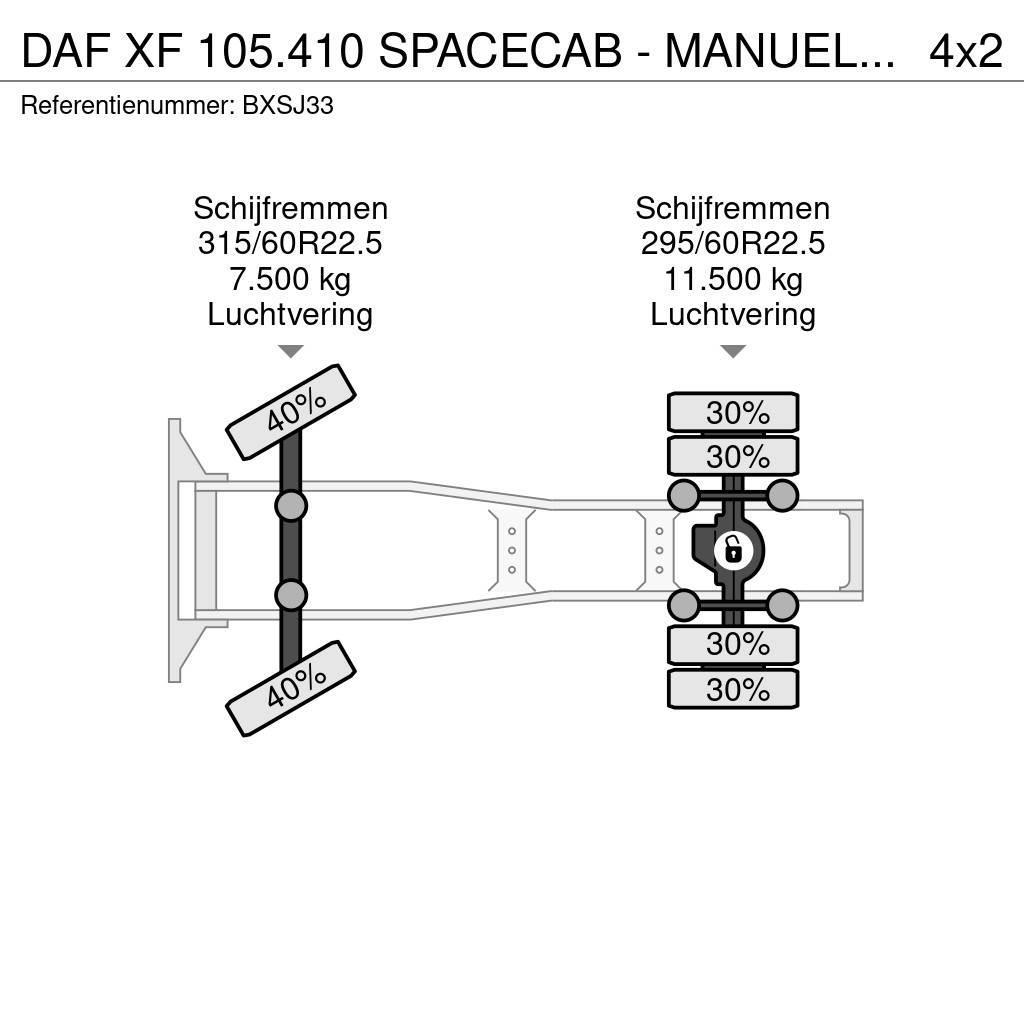 DAF XF 105.410 SPACECAB - MANUEL - 900.000KM - STAND K Nyergesvontatók
