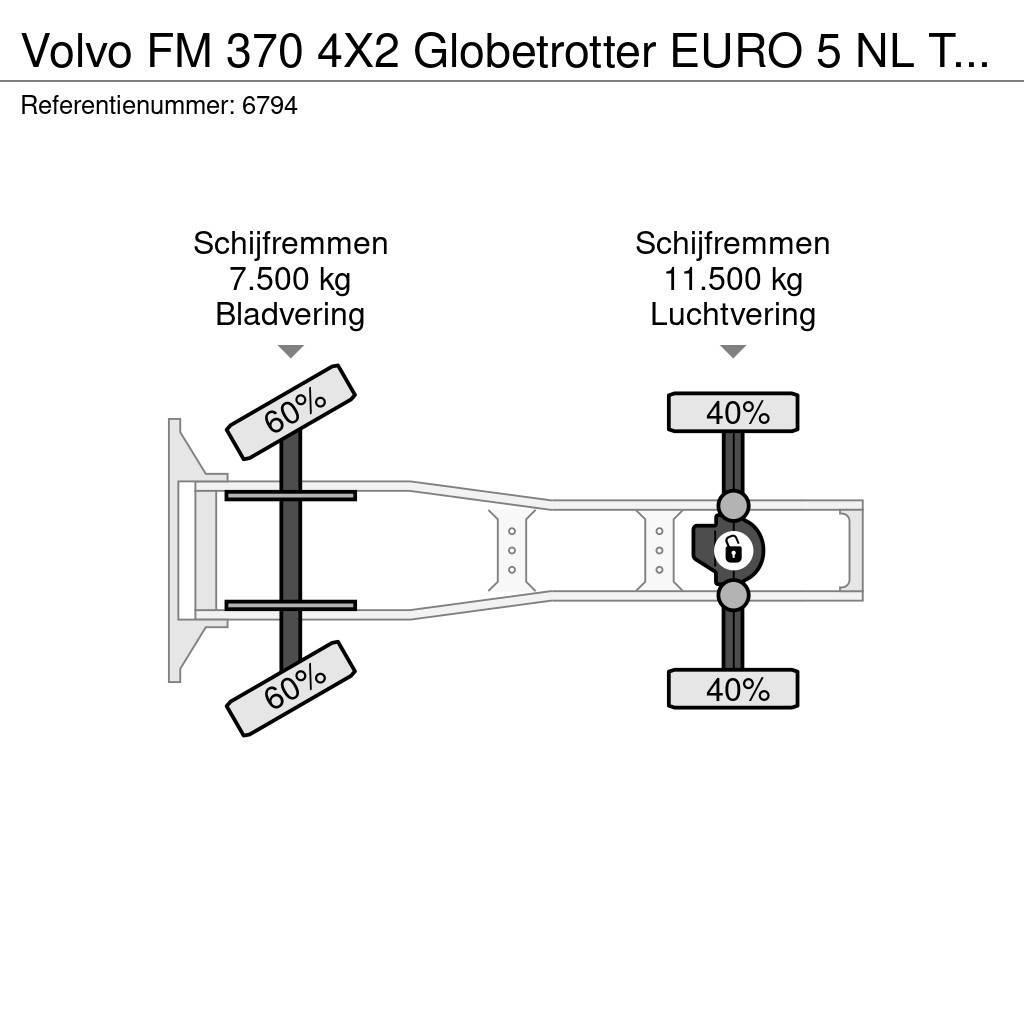 Volvo FM 370 4X2 Globetrotter EURO 5 NL Truck APK 09/202 Nyergesvontatók