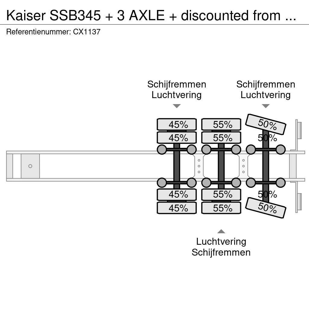 Kaiser SSB345 + 3 AXLE + discounted from 21.750,- Mélybölcsős félpótkocsik