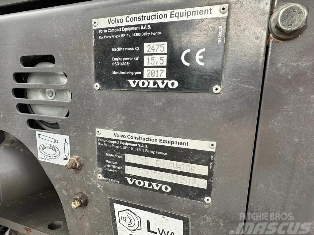 Volvo ECR25D | All Functions Mini kotrók < 7t