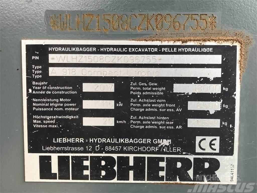 Liebherr A918 Compact Gumikerekes kotrók
