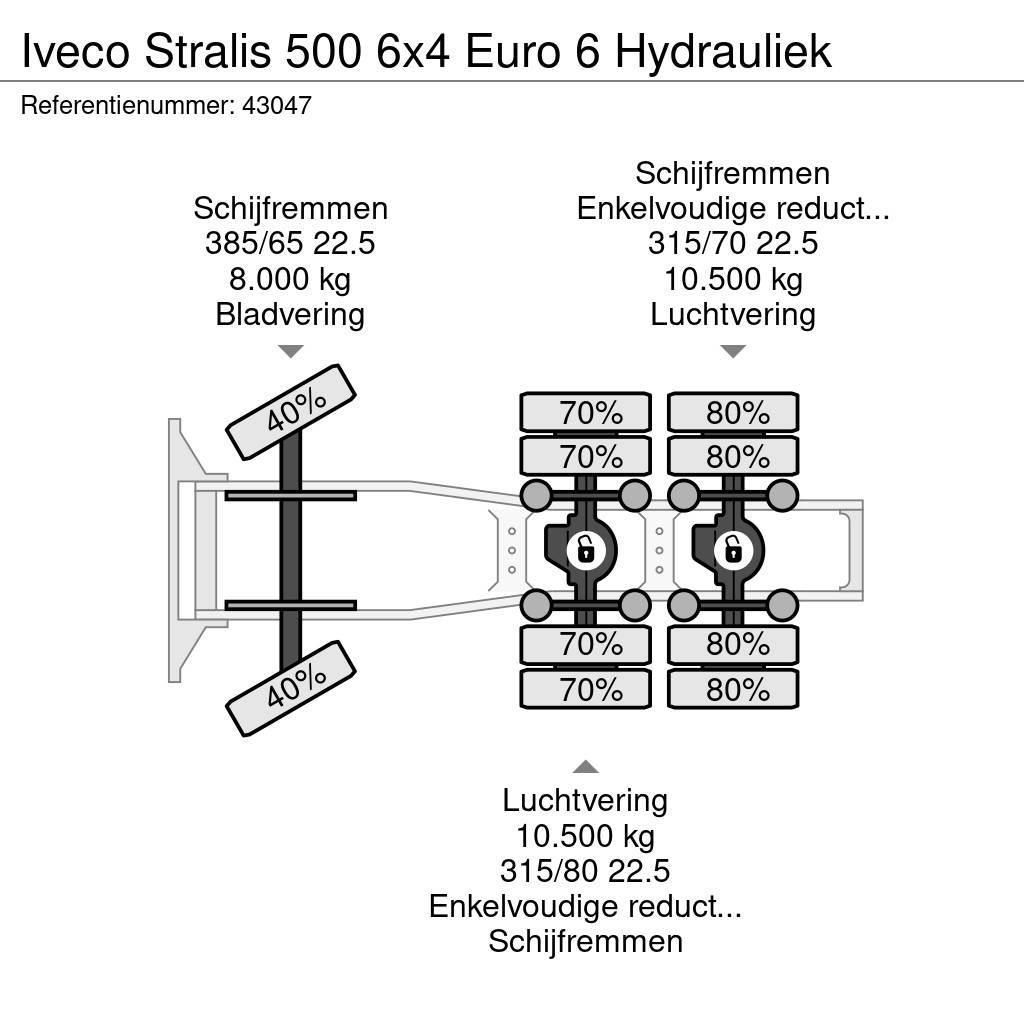 Iveco Stralis 500 6x4 Euro 6 Hydrauliek Nyergesvontatók