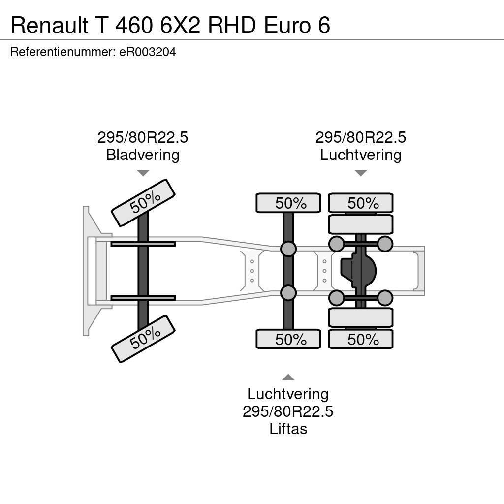 Renault T 460 6X2 RHD Euro 6 Nyergesvontatók