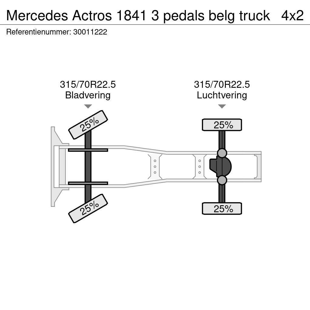 Mercedes-Benz Actros 1841 3 pedals belg truck Nyergesvontatók