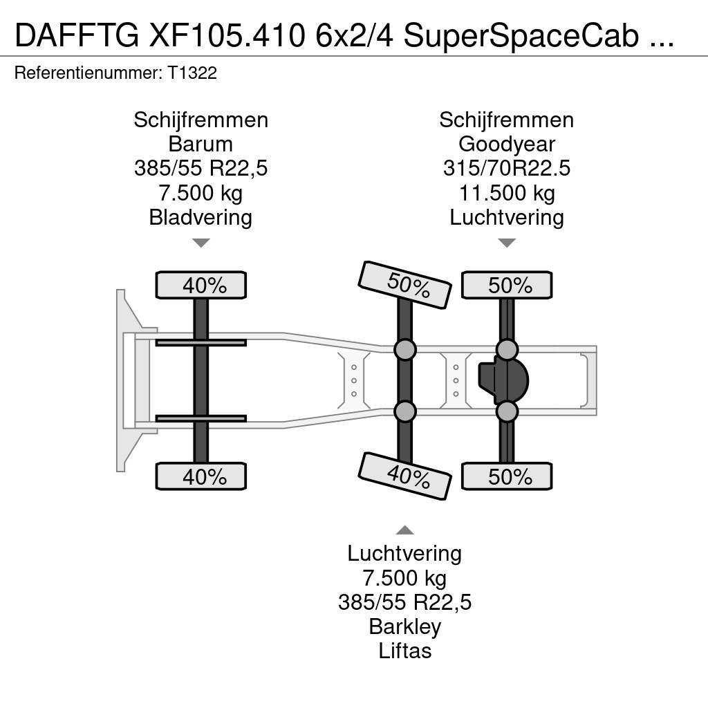 DAF FTG XF105.410 6x2/4 SuperSpaceCab Euro5 (T1322) Nyergesvontatók