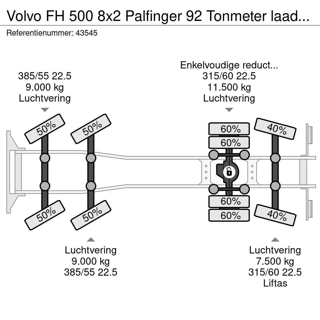 Volvo FH 500 8x2 Palfinger 92 Tonmeter laadkraan Terepdaruk