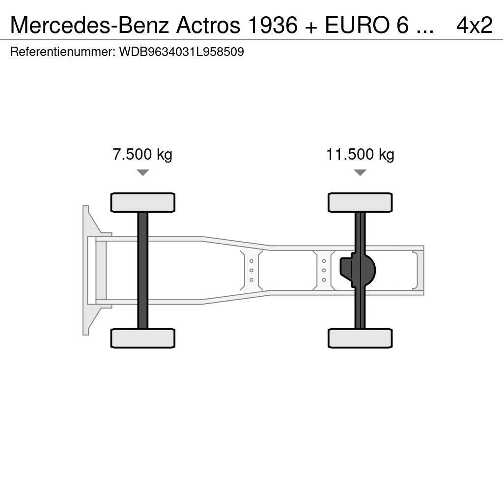 Mercedes-Benz Actros 1936 + EURO 6 + VERY CLEAN Nyergesvontatók