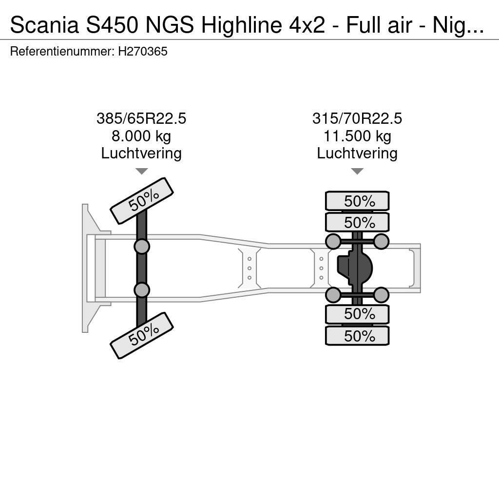 Scania S450 NGS Highline 4x2 - Full air - Night clima - R Nyergesvontatók