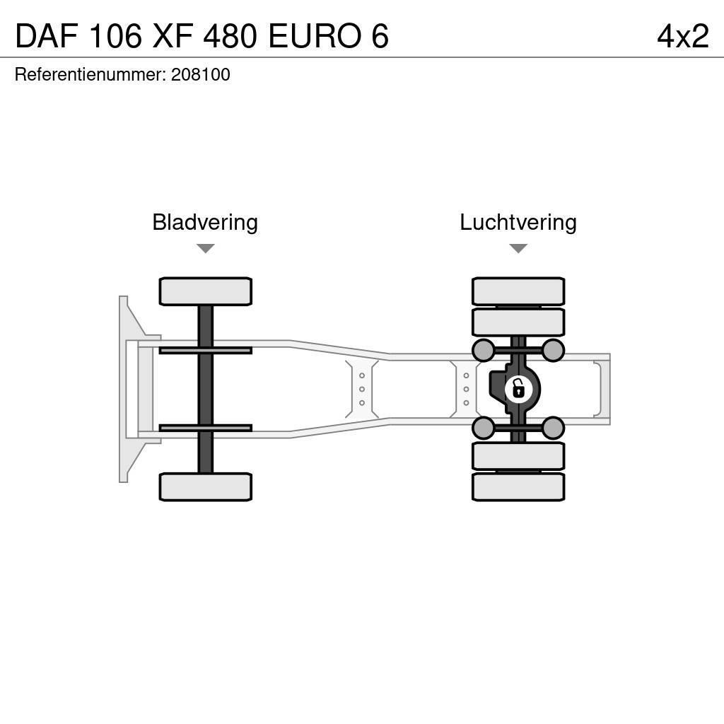 DAF 106 XF 480 EURO 6 Nyergesvontatók