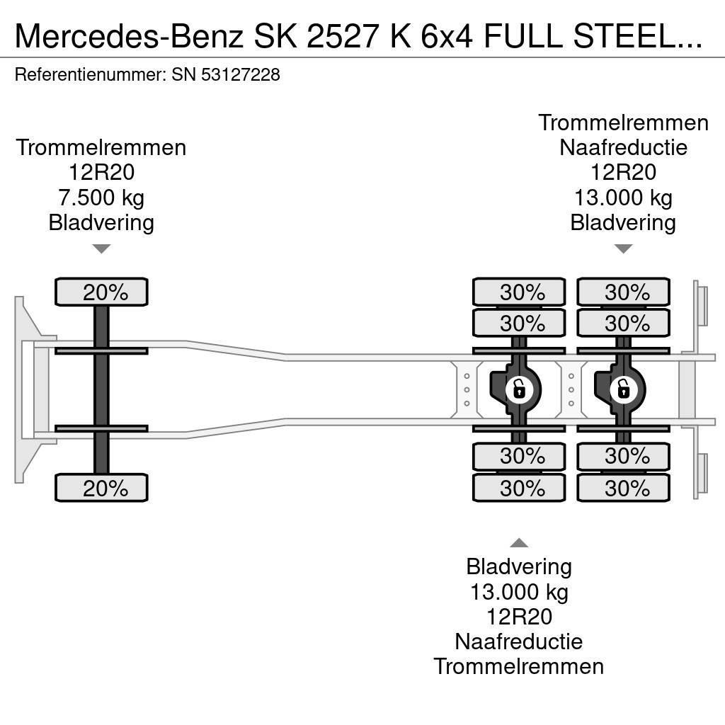 Mercedes-Benz SK 2527 K 6x4 FULL STEEL CHASSIS (MANUAL GEARBOX / Fülkés alváz