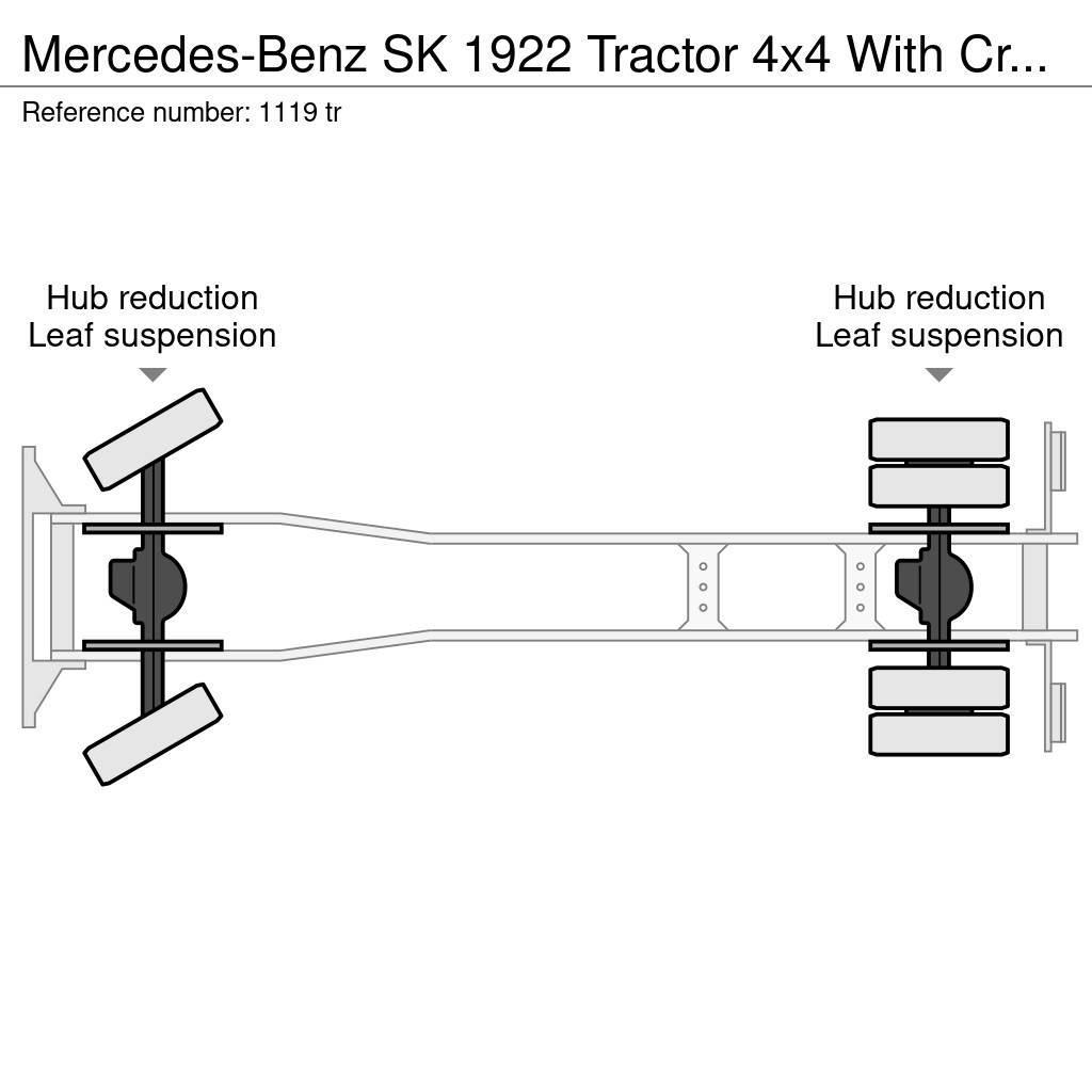 Mercedes-Benz SK 1922 Tractor 4x4 With Crane Full Spring V6 Big Terepdaruk