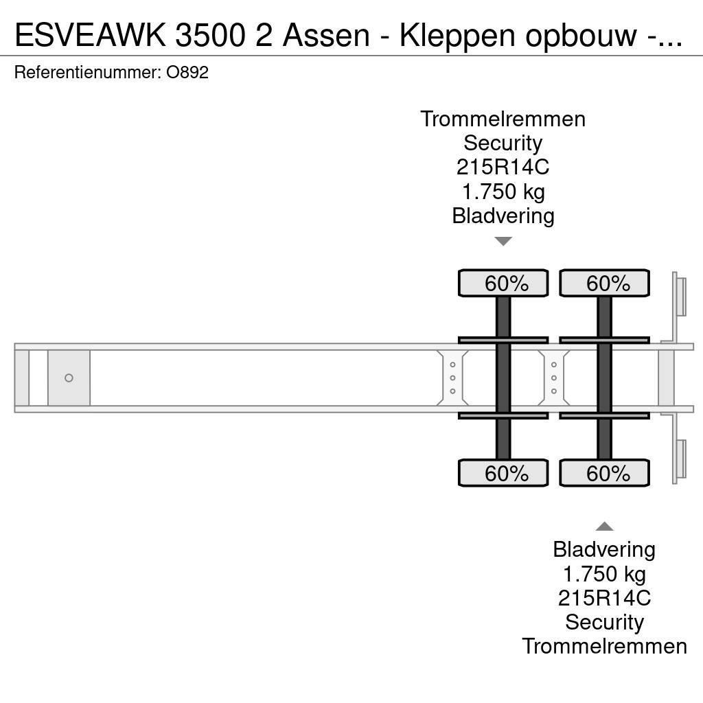 Esve AWK 3500 2 Assen - Kleppen opbouw - FietsVervoer - Dobozos félpótkocsik
