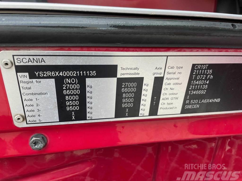 Scania R520 6x4 EURO6 + RETARDER Nyergesvontatók
