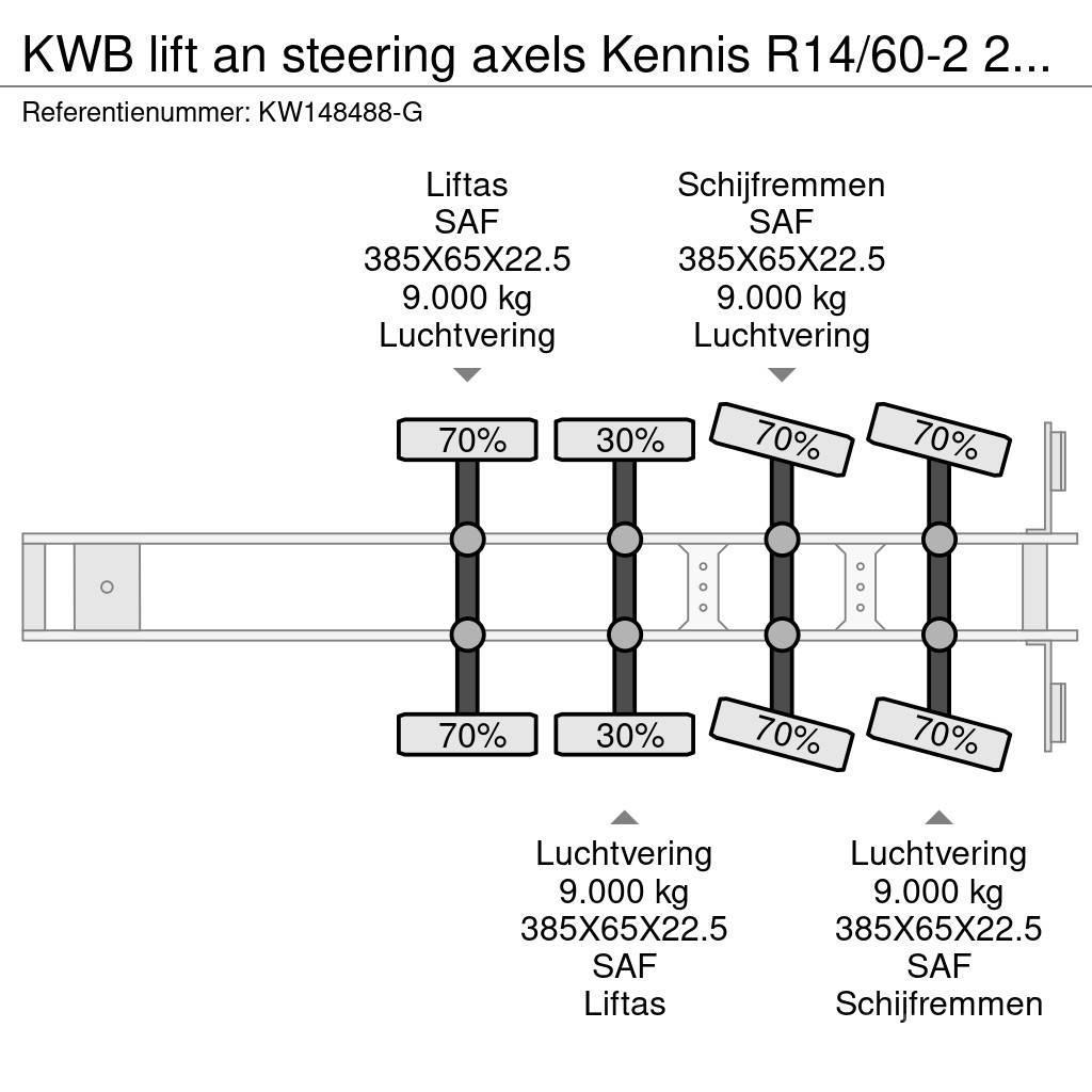  Kwb lift an steering axels Kennis R14/60-2 2015 Platós / Ponyvás félpótkocsik
