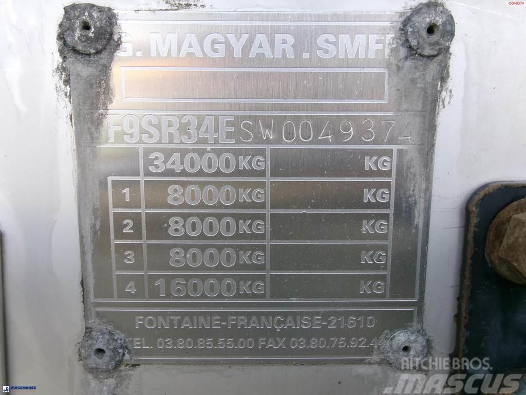 Magyar Chemical tank inox L4BH 34 m3 / 1 comp Tartályos félpótkocsik