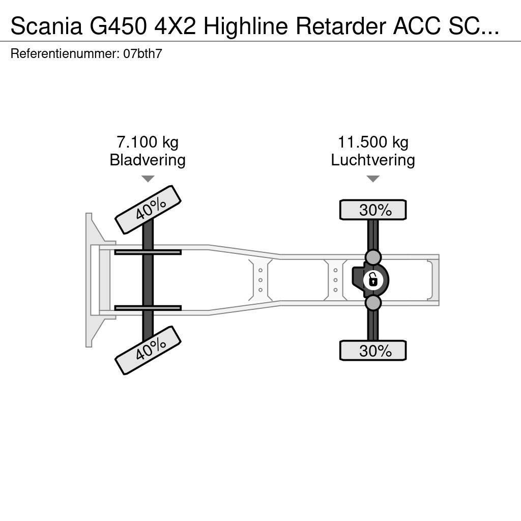 Scania G450 4X2 Highline Retarder ACC SCR-Only 777.400KM Nyergesvontatók