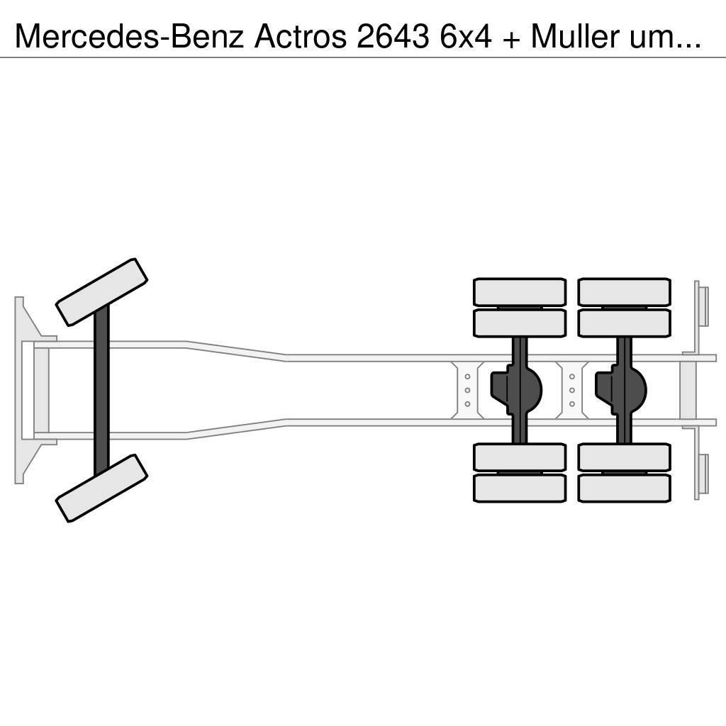 Mercedes-Benz Actros 2643 6x4 + Muller umwelttechniek aufbau Vákuum teherautok