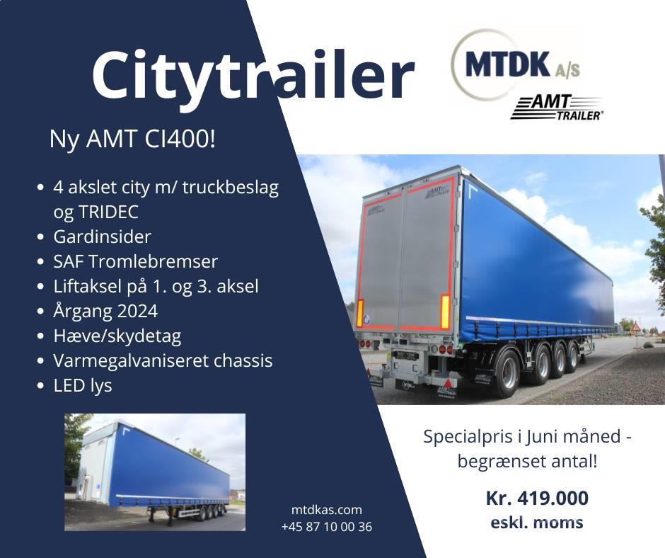 AMT CI400 4 akslet City m/ truckbeslag og TRIDEC Elhúzható ponyvás félpótkocsik