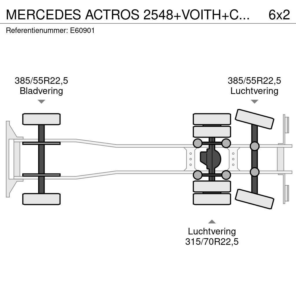 Mercedes-Benz ACTROS 2548+VOITH+CHARIOT EMBARQUER Elhúzható ponyvás
