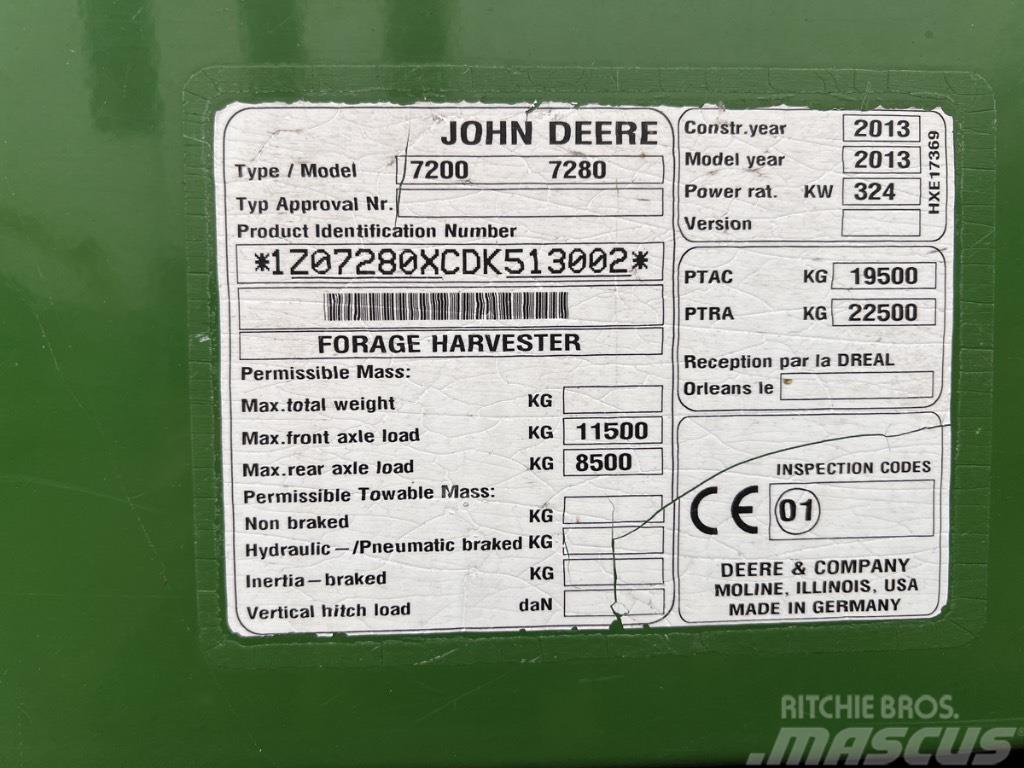 John Deere 7280 + 630B graspickup Önjáró szecskázók
