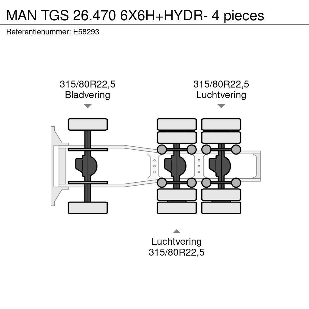 MAN TGS 26.470 6X6H+HYDR- 4 pieces Nyergesvontatók