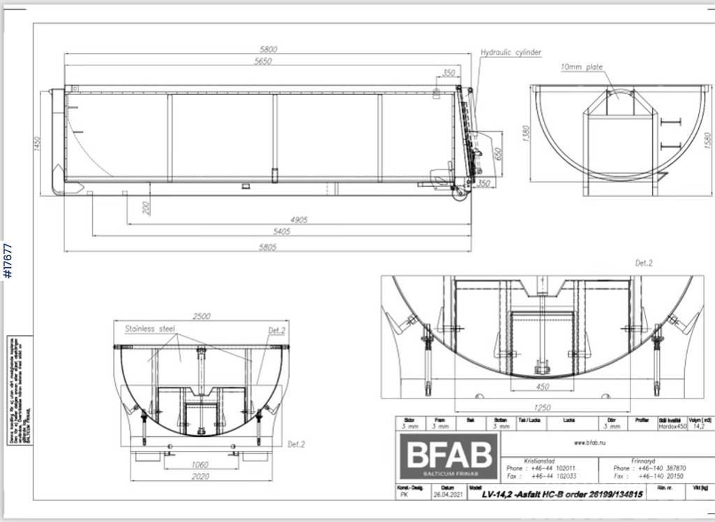  BFAB Asphalt tub on hook frame Egyéb tartozékok
