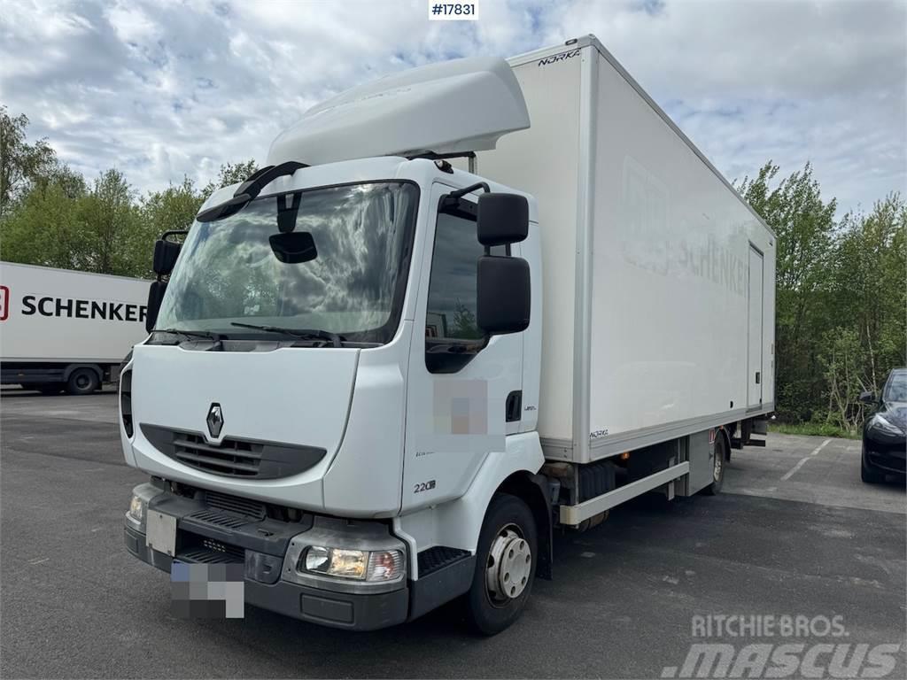 Renault Midlum 4x2 box truck w/ side door and lift. 136,00 Dobozos teherautók