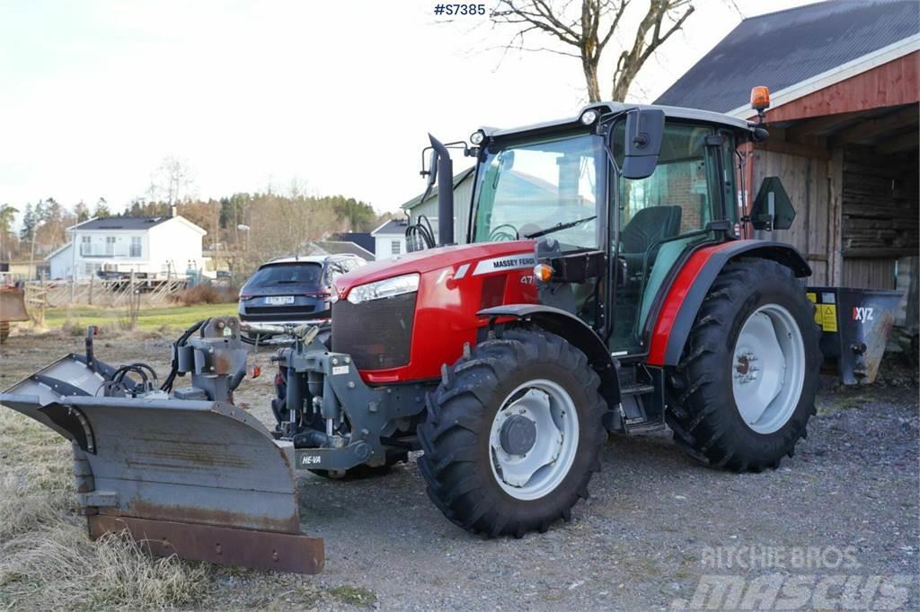 Massey Ferguson MF 4707 with sand spreader and folding plough Traktorok