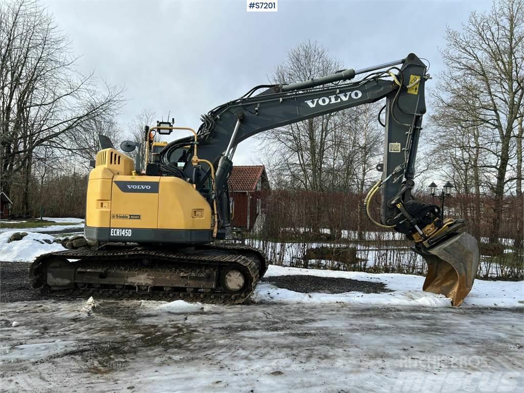 Volvo ECR145 D Excavator with Engcon tiltrotator and gri Lánctalpas kotrók