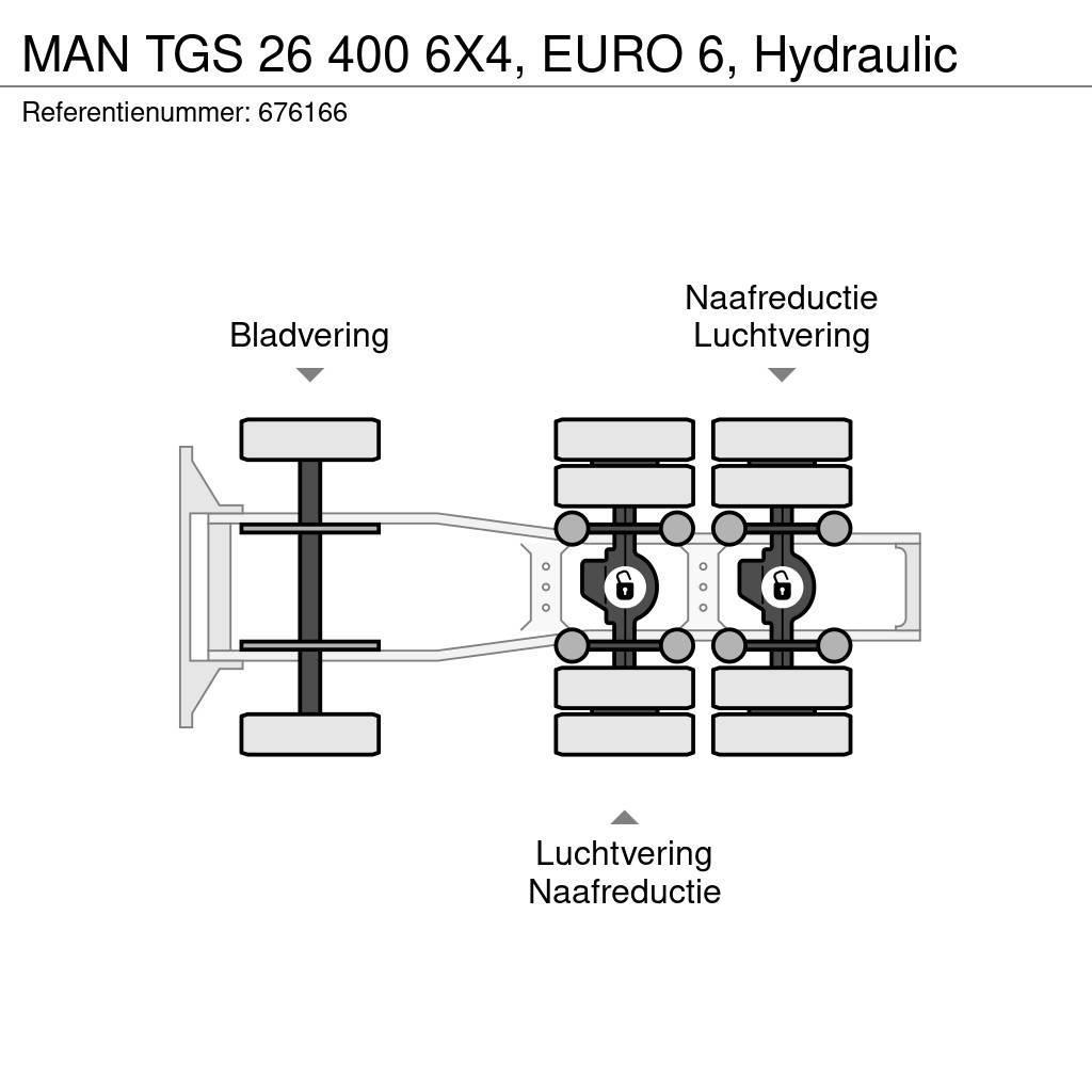 MAN TGS 26 400 6X4, EURO 6, Hydraulic Nyergesvontatók