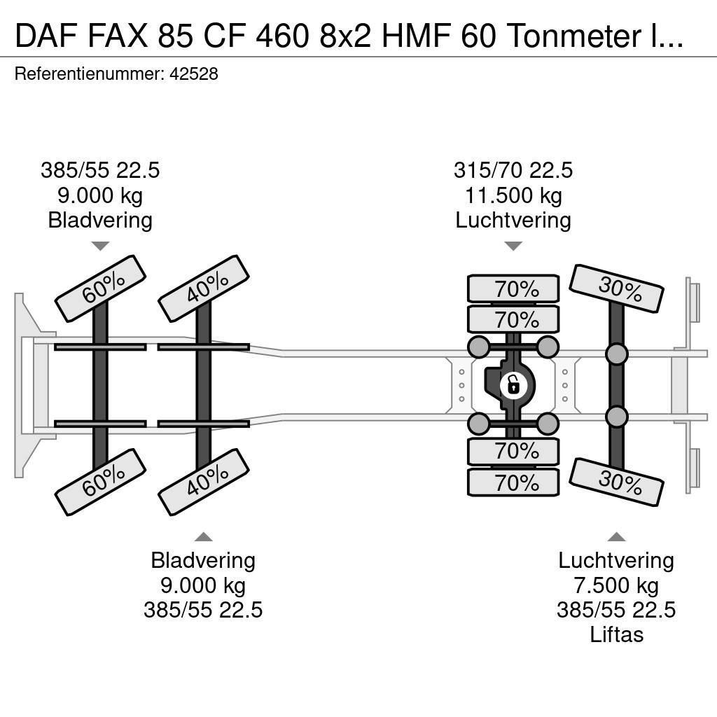 DAF FAX 85 CF 460 8x2 HMF 60 Tonmeter laadkraan Terepdaruk