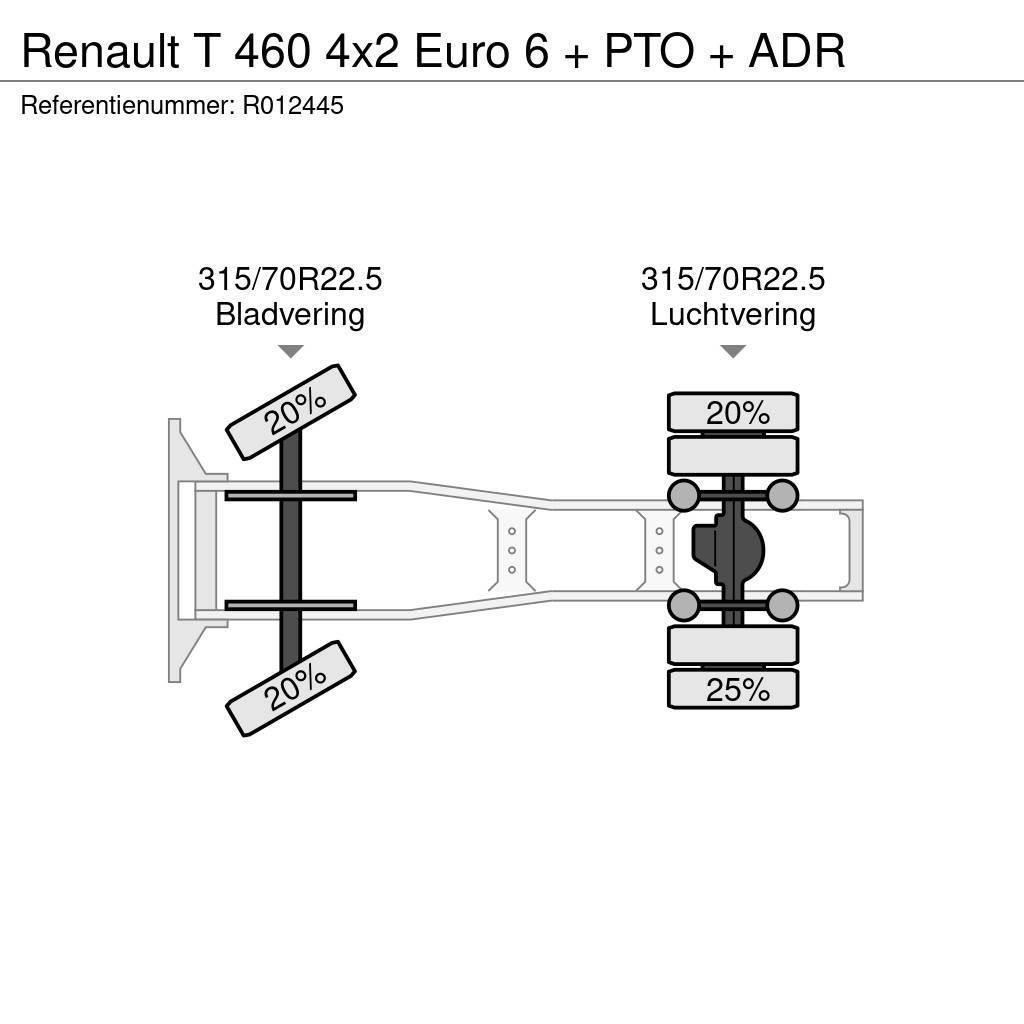 Renault T 460 4x2 Euro 6 + PTO + ADR Nyergesvontatók