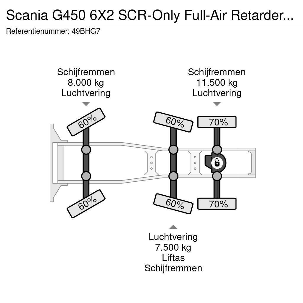 Scania G450 6X2 SCR-Only Full-Air Retarder EURO 6 739.180 Nyergesvontatók