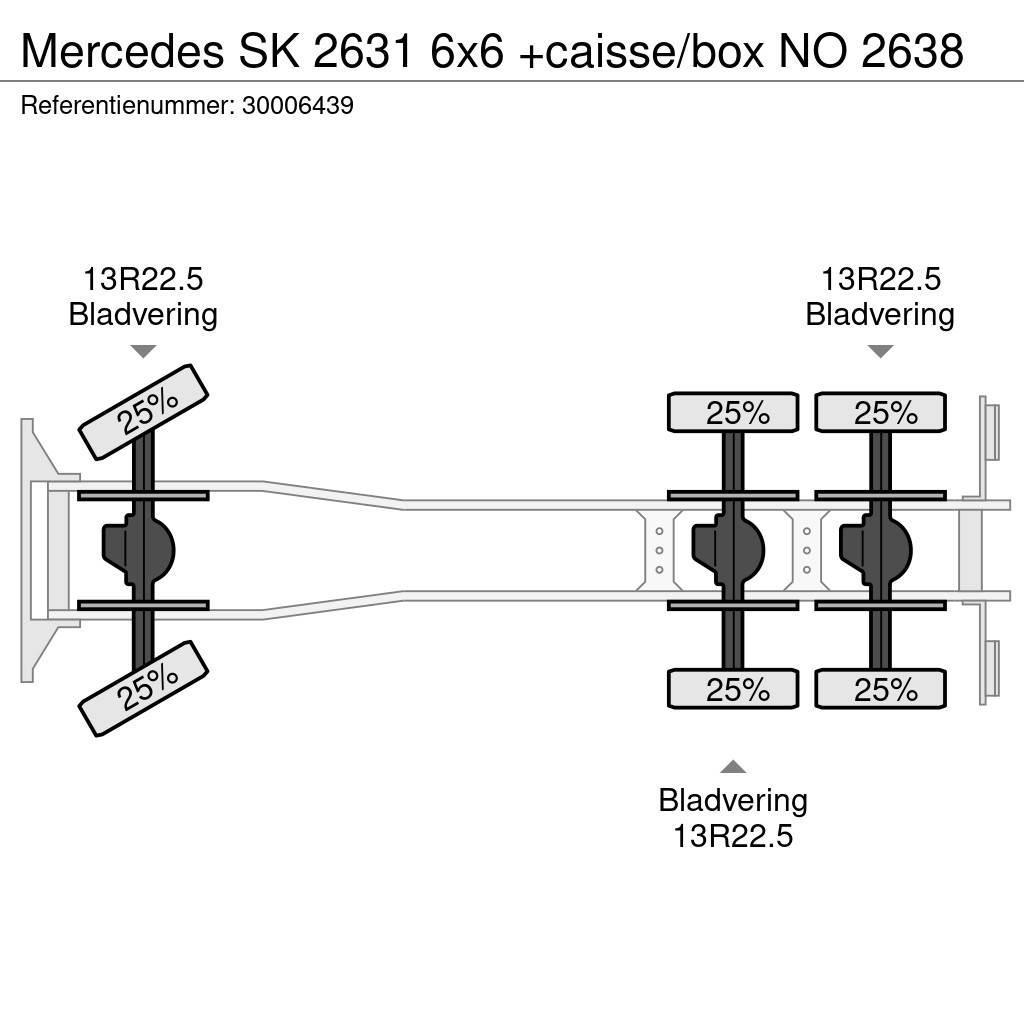 Mercedes-Benz SK 2631 6x6 +caisse/box NO 2638 Konténer keretes / Konténeres teherautók