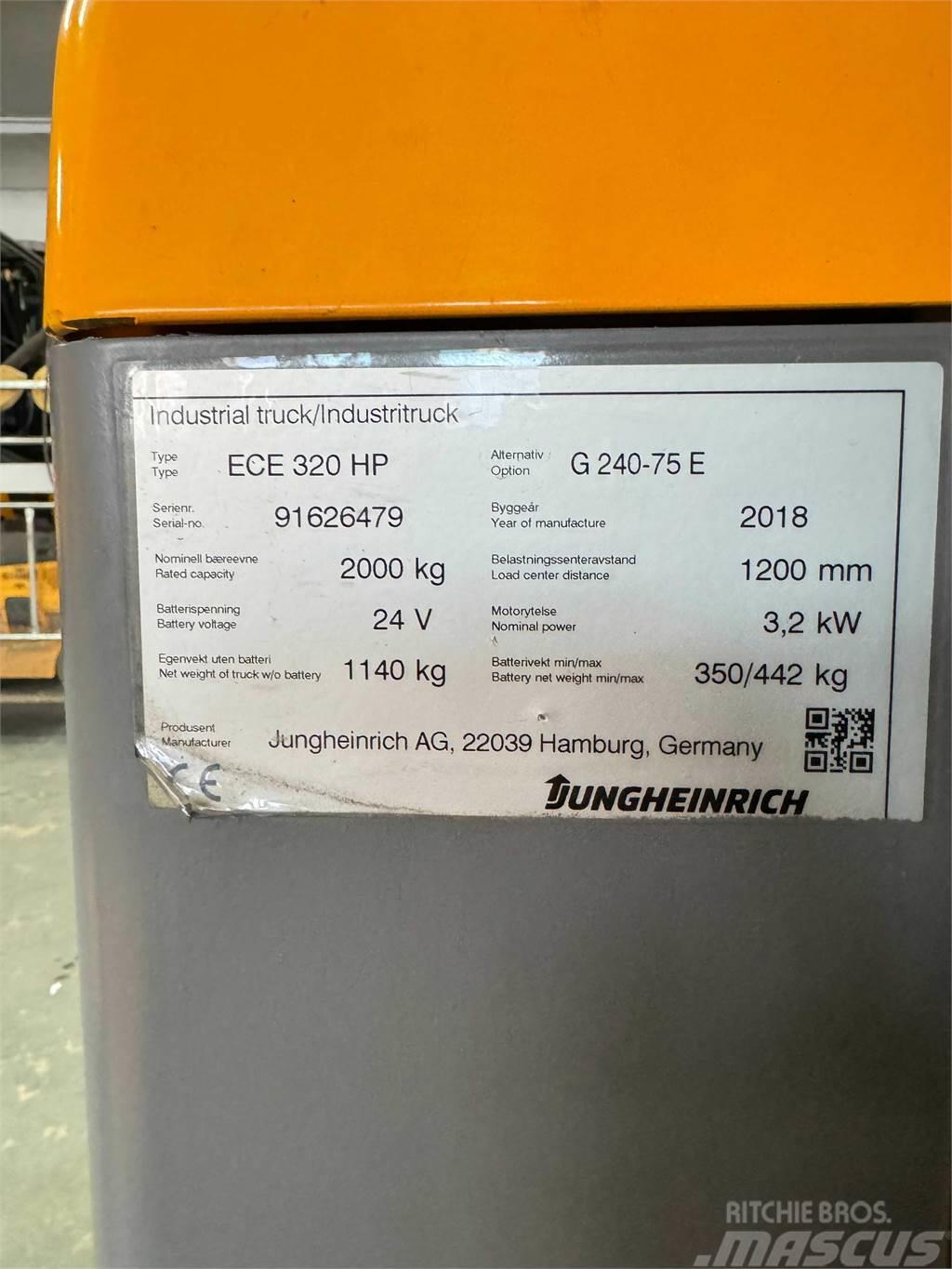 Jungheinrich ECE 320 - Bj. 2018 - TRAGLAST 2.000 KG - NUR 2.392 Mini kotrók < 7t