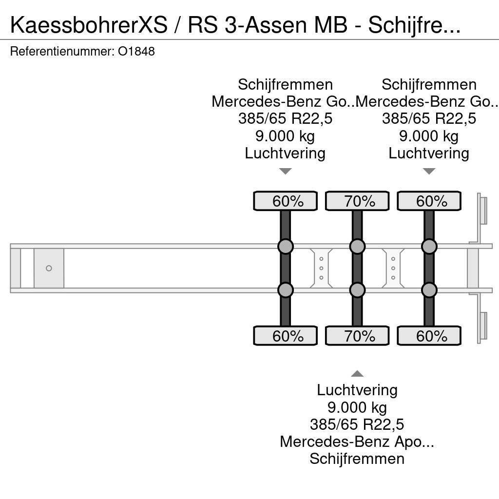 Kässbohrer XS / RS 3-Assen MB - Schijfremmen - Schuifzeilen/S Elhúzható ponyvás félpótkocsik