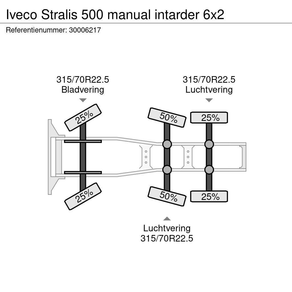 Iveco Stralis 500 manual intarder 6x2 Nyergesvontatók