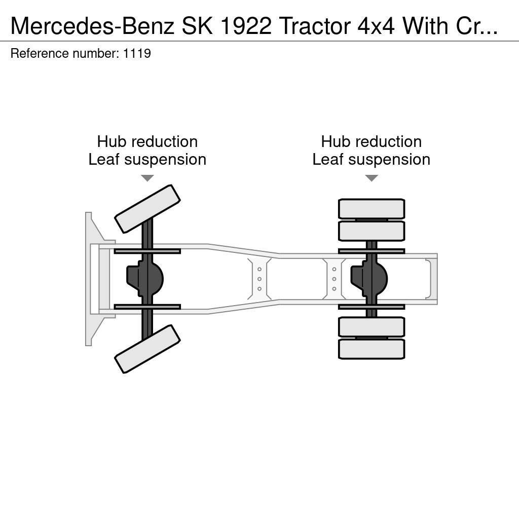 Mercedes-Benz SK 1922 Tractor 4x4 With Crane Full Spring V6 Big Nyergesvontatók